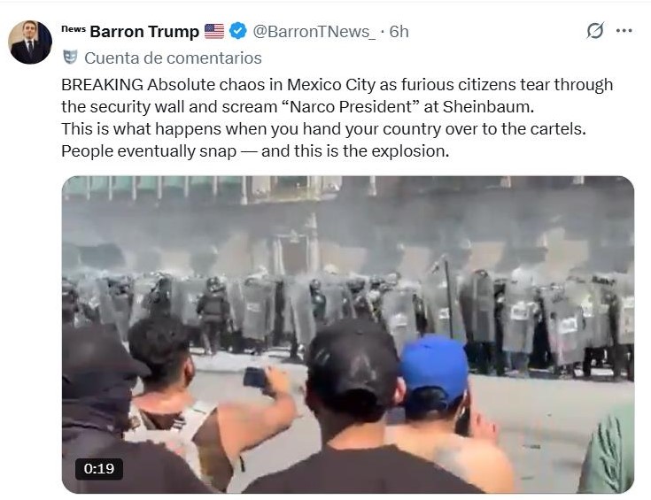 Mensaje de Barron Trump