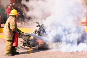 Simulacro de accidente vial en Villagrán.