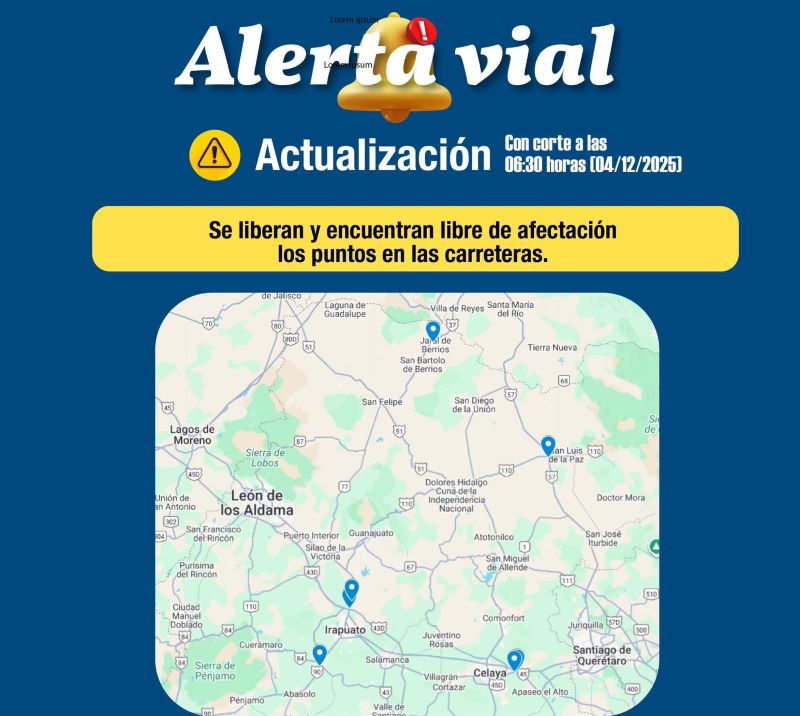 Alerta fin de bloqueos carreteros