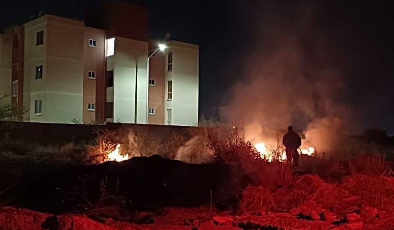 Incendio de pastilzal en Apaseo el Grande