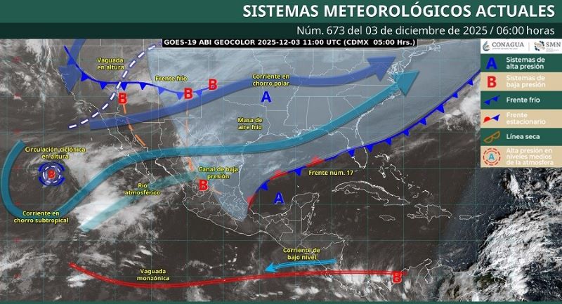 Mapa del estado del tiempo 3XII25