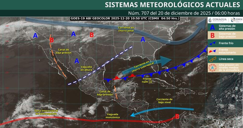 Mapa meteorológico 20XII25
