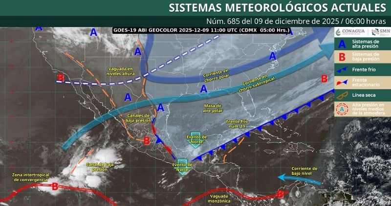 Mapa meteorológico 9XII25