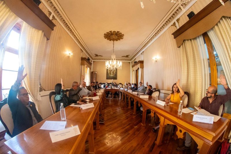Sesión del ayuntamiento de Guanajuato.