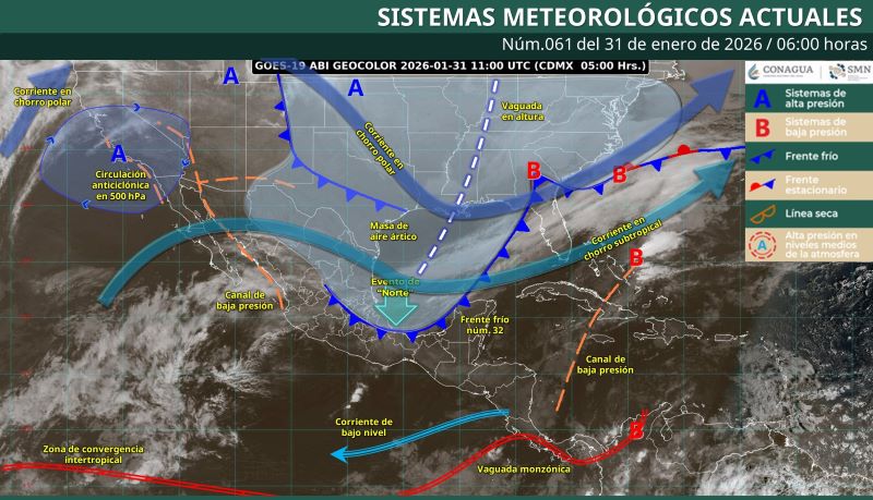 Mapa del estado del tiempo 31I26