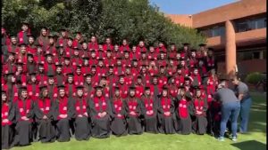 Foto tomada segundos antes del colapso de las gradas.