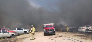 Incendio en corralón