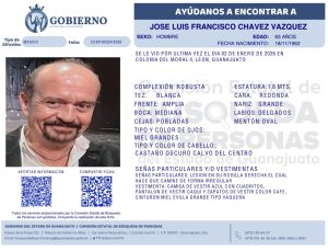 José Luis Francisco Chávez Vázquez, desaparecido en León.