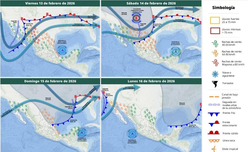 Mapa del estado del tiempo 13II26