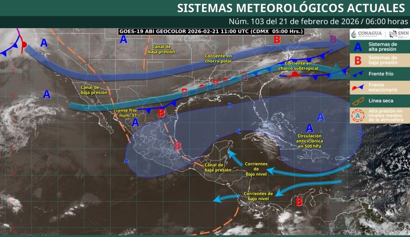 Mapa del estado del tiempo 21II26