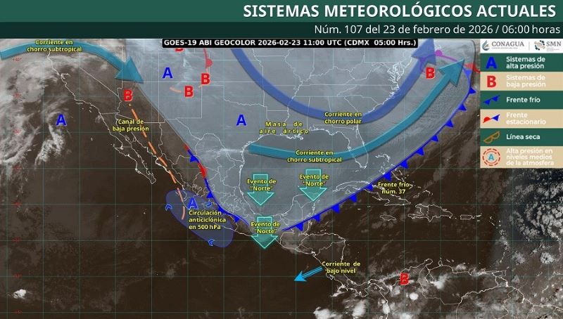 Mapa del estado del tiempo 23II26