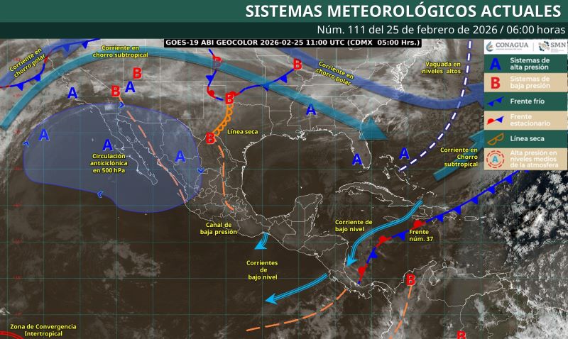 Mapa del estado del tiempo 25II26