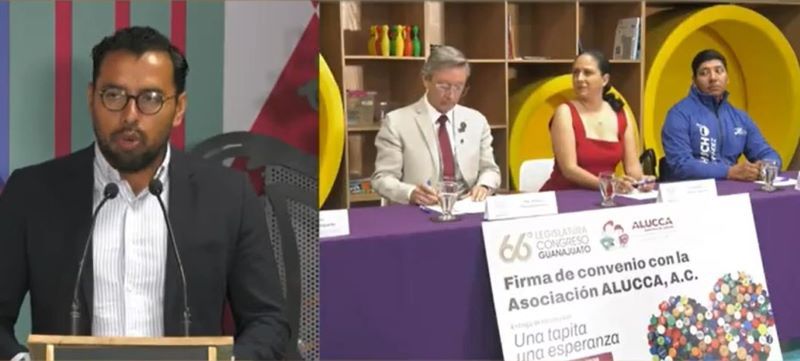 Firma de convenio.