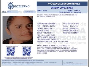 Sandra López Vaca desapareció en Salamanca.