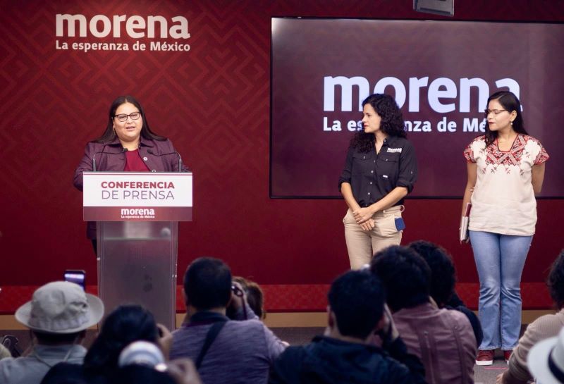 Citlalli Hernández Mora, como presidenta de la Comisión Nacional de Elecciones de Morena