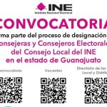 Invita INE Guanajuato a participar en el proceso de integración del Consejo Local