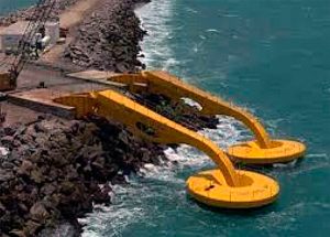 Energía eléctrica con olas.