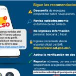 Alerta Secretaría de Seguridad y Paz sobre fraudes digitales que suplantan servicios de paquetería y mensajes del SAT 