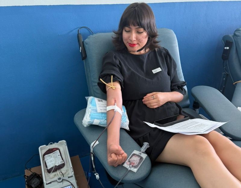 Estudiantes de la UG donaron sangre.