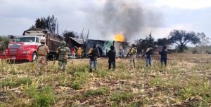 Incendio en tractocamión