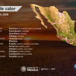 Onda de calor en 24 entidades del territorio mexicano y lluvias muy fuertes en cinco