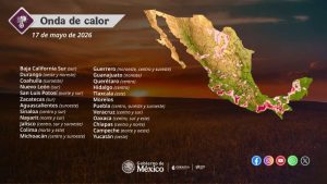 Onda de calor Mapa del tiempo 17V26