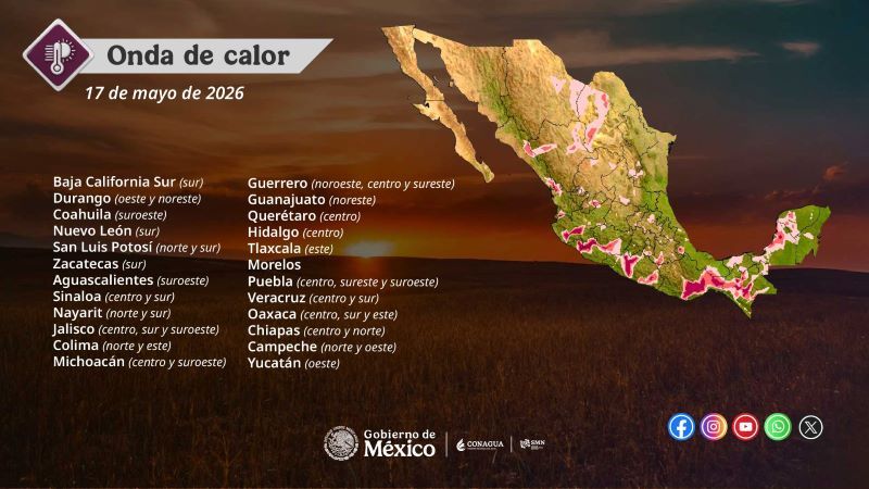 Onda de calor Mapa del tiempo 17V26