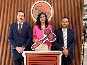 Pablo Roberto Sharpe Calzada, magistrada presidenta Yari Zapata López y magistrado Juan Antonio Macías Pérez.