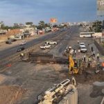Sigue cerrada la carretera 45 en Silao por las obras para reparar el socavón que se abrió el martes