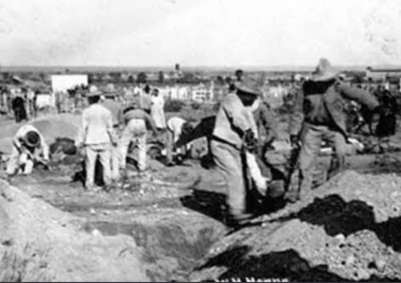 Cuerpos de combatientes revolucionarios en Villagrán.