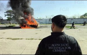 Droga incinerada en Zapopan, Jalisco.