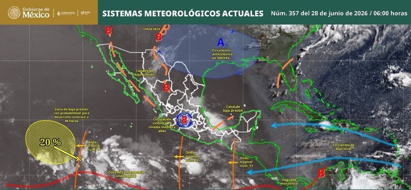 Mapa del tiempo 28VI26