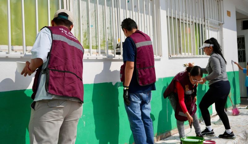 Rehabilitación de la escuela Emilio Portes Gil, de Villagrán.