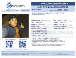 Alán Antonio García Escareño, desapareció en León.