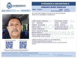 Armando Muñiz Zendehas, desapareció en Salamanca.