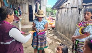Brigadistas y promotoras utilizan materiales pedagógicos y de sensibilización.