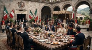 Desayuno ofrecido Maximiliano en Sarabia. Imagen creada por Google IA.