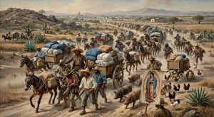 Insurgentes en camino de Celaya a Salamanca.