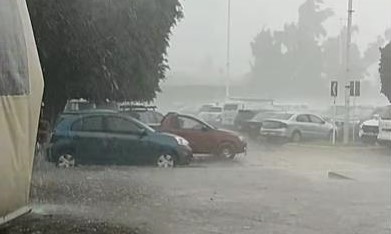Lluvia en León