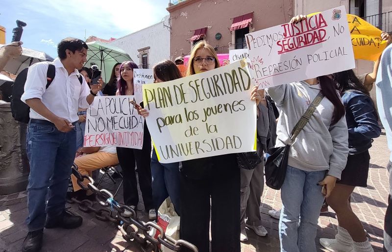 Manifestación de estudiantes de la UG