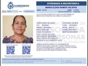 María Elena Ramos Valdivia, desaparecida en San Francisco del Rincón