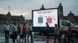 Cae el respaldo de la democracia en México.