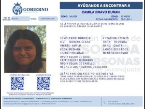 Camila Bravo Durán, desapareció en Apaseo el Grande