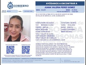 Juana Valeria Pérez Gómez, desapareció en León.