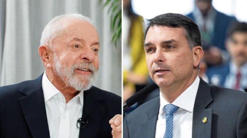 Lula da Silva y Flavio Bolsonaro.