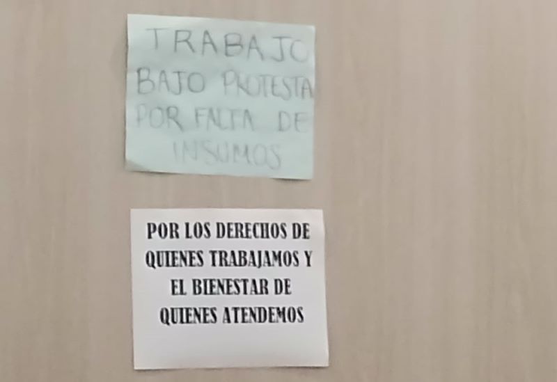 Protestas en los interiores de instalaciones del IMSS.